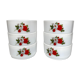 Ramequins arcopal roses vintage