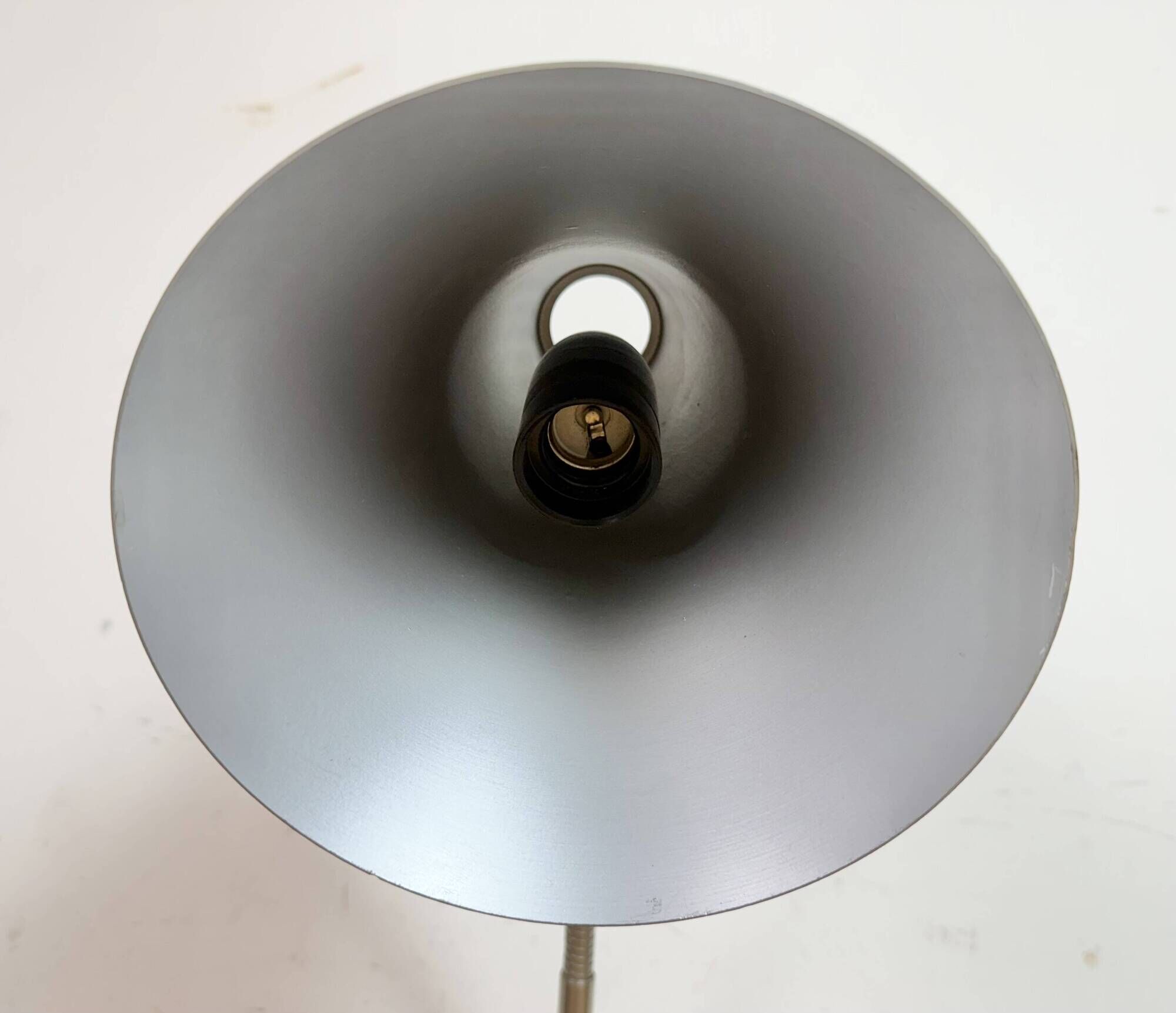 Blue Industrial German Workshop Table Lamp from Reif Dresden, 1960s