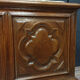 bench footboard louis XIII Bourguignon in solid walnut