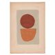 Duo de peintures  sur papier ancien -B53 et B60 -   tableaux abstraits signés eawy