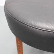 Tabouret danois en cuir des années 1960