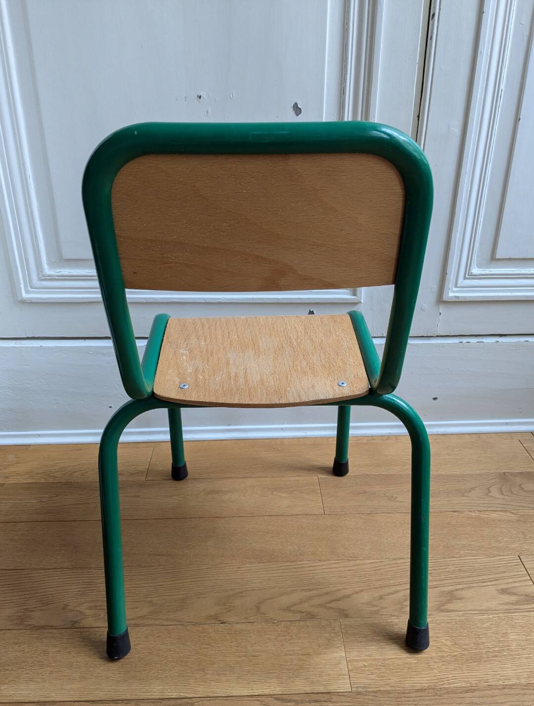 Vintage green school chair