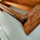Wooden shelf with unroller wipes everything