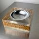 Christian Dior style lucite & rattan ashtray, circa 1970s