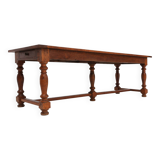 French rustic solid oak dining table 1930