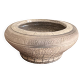 Vide Poche Vase Coupe Cendrier Raky Signé POterie Artisanat Bol Blanc Zen