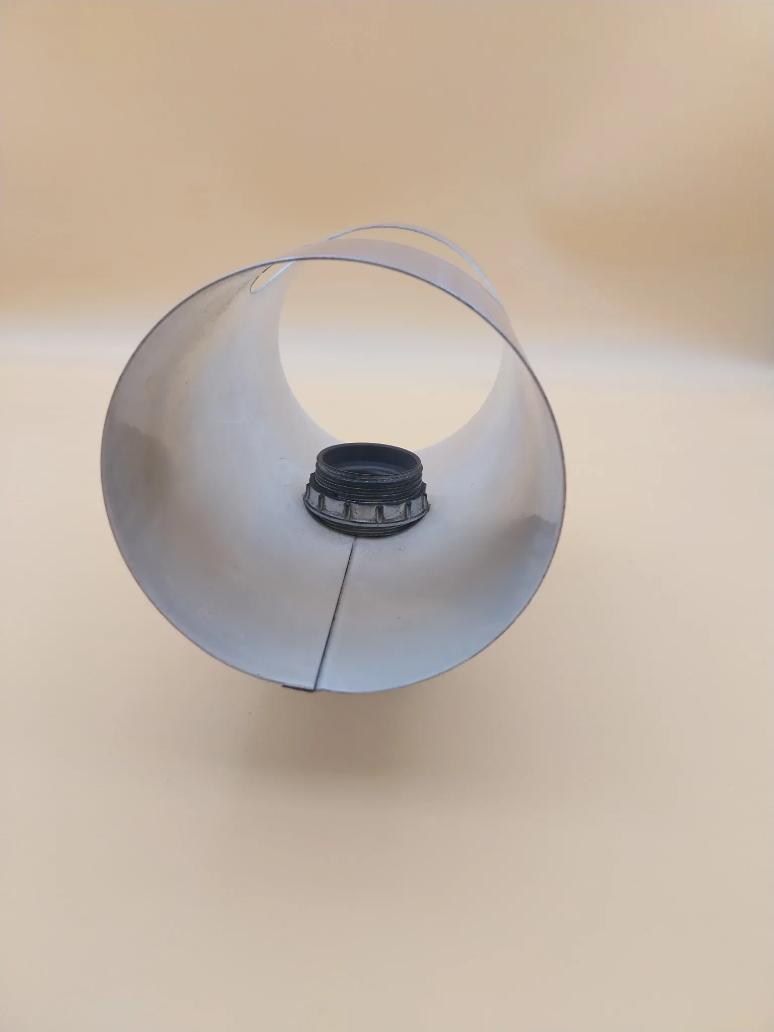 Brushed chrome metal wall light Max Sauze