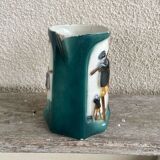 Polychrome slip pitcher "Landais Shepherd Waders"