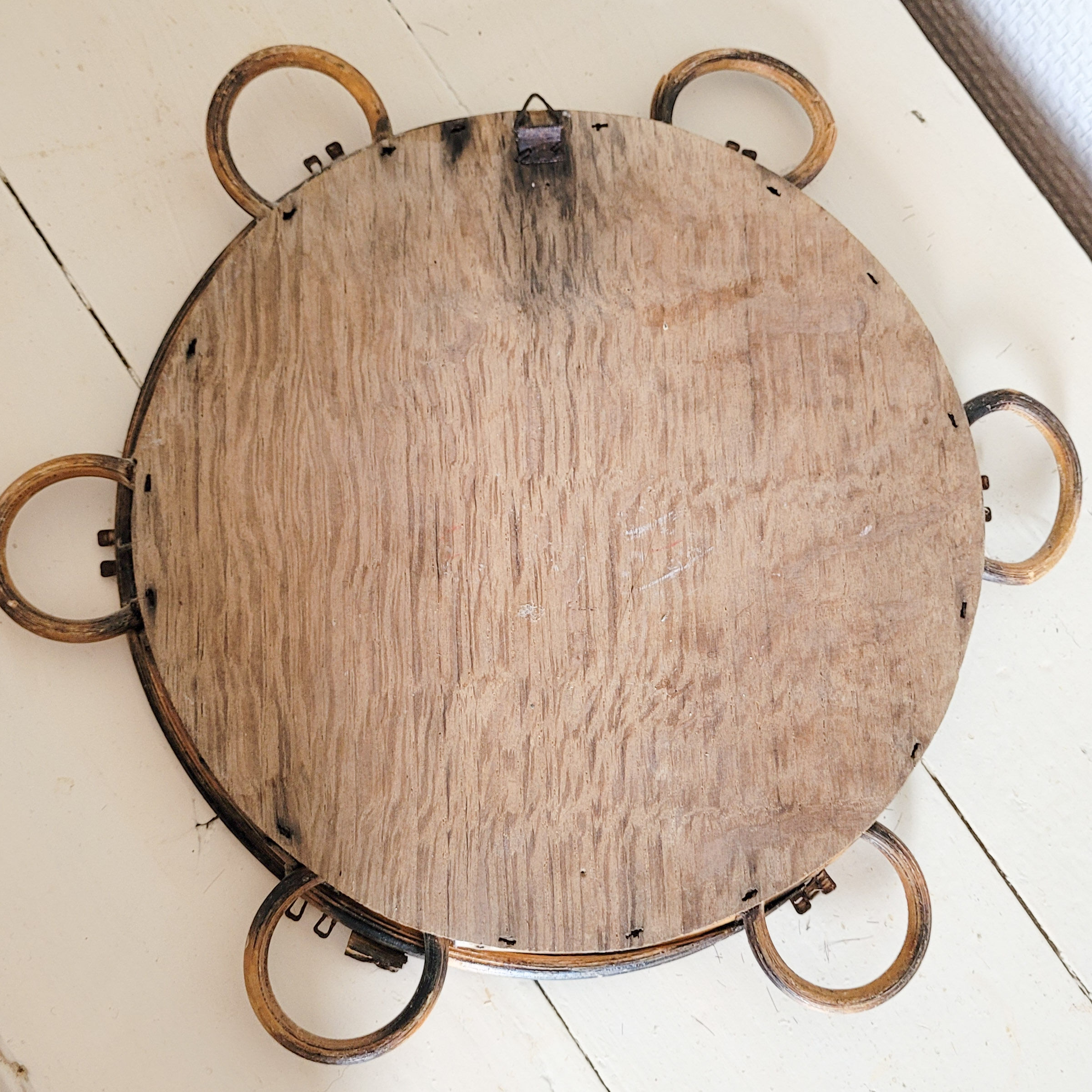 Vintage rattan mirror