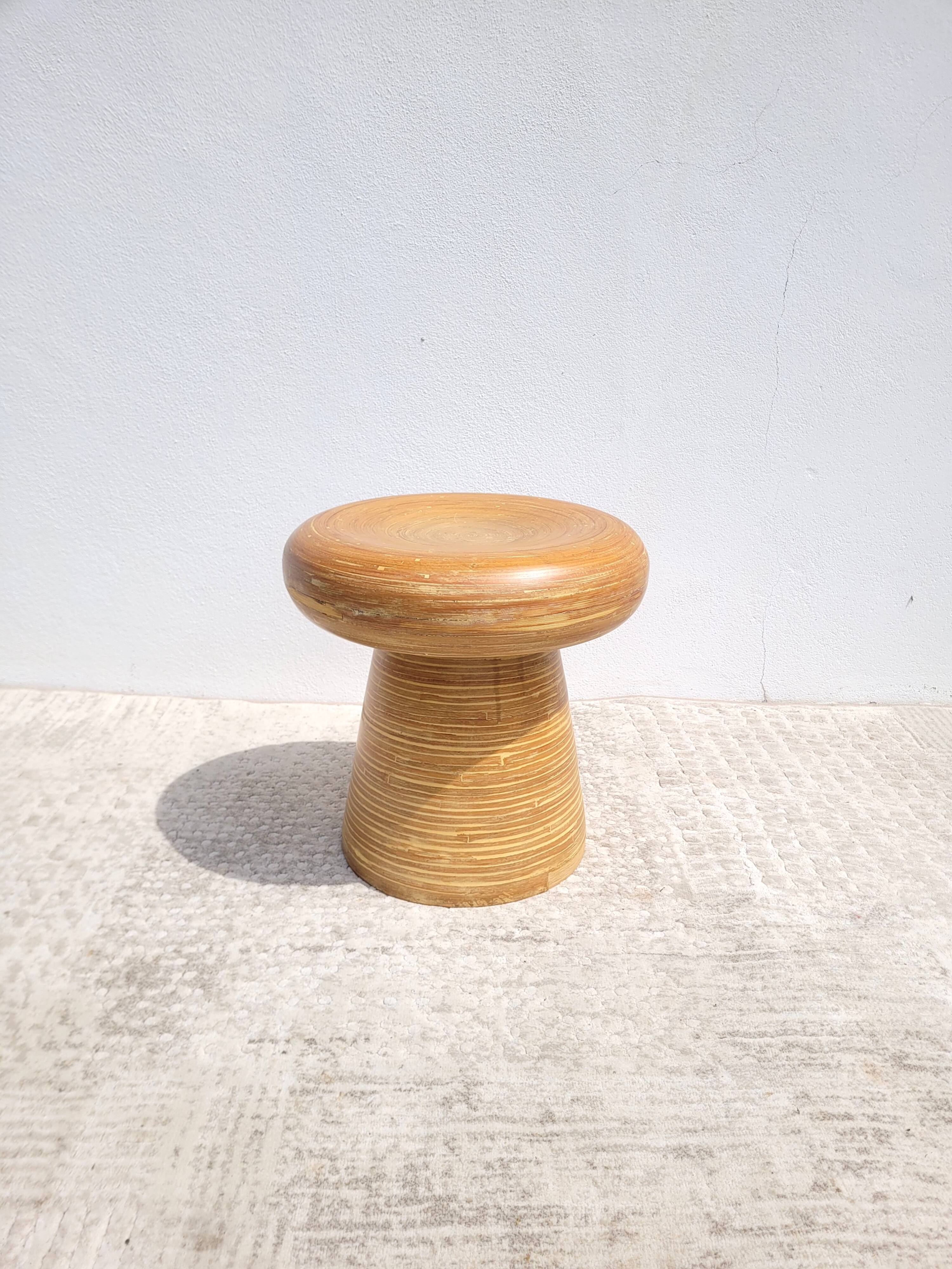 Bamboo mushroom stool 1980