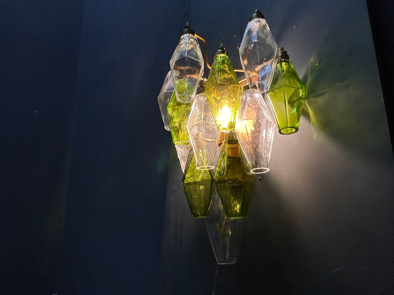 Murano Glass Poliedri Sconces, Italy, 1980s - Set of 2