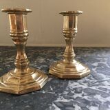 Nijhof Holland candlesticks in gilded brass