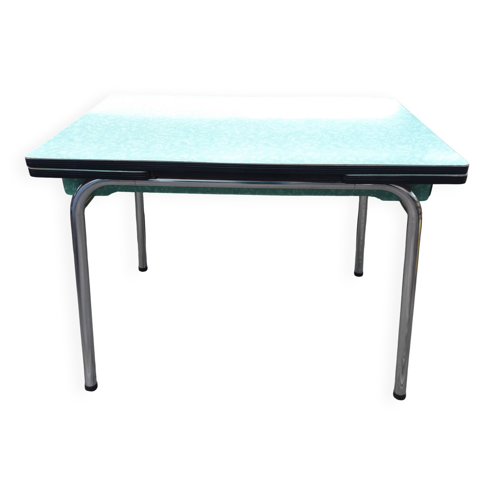 Formica and chrome-plated metal table