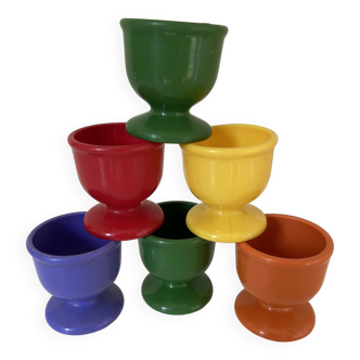 Set of 6 EMSA W. Germany plastic egg cups