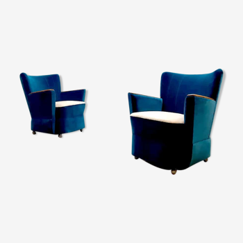 Set of 2 armchairs ‘ocean blue’