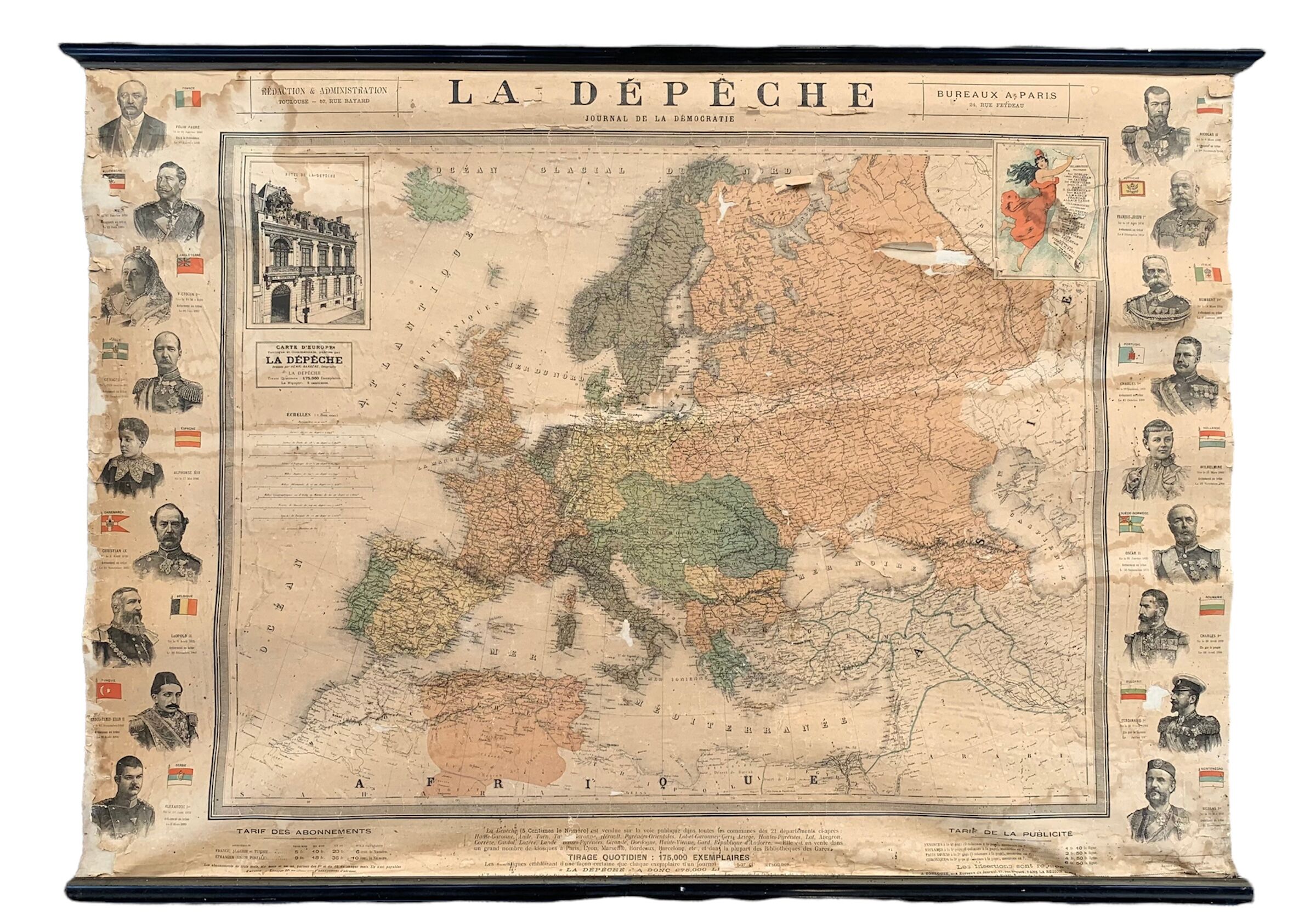 Map poster La Dépêche