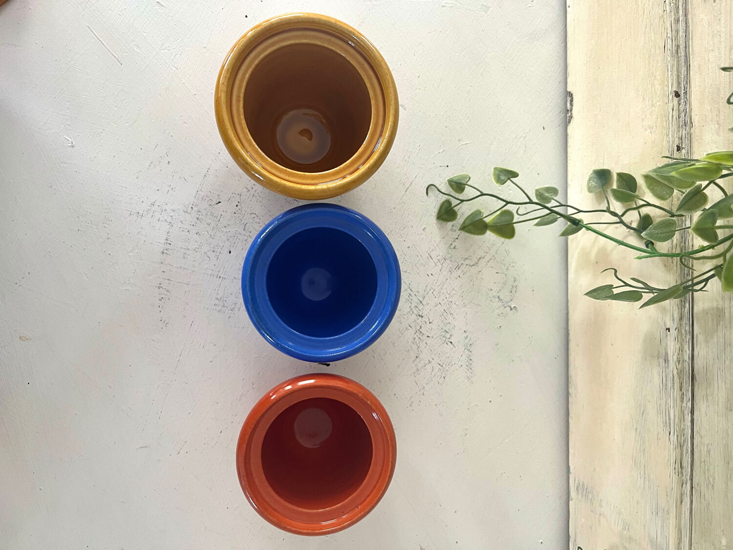 French 1950s ceramic vinaigrette set, Pol Chambost style