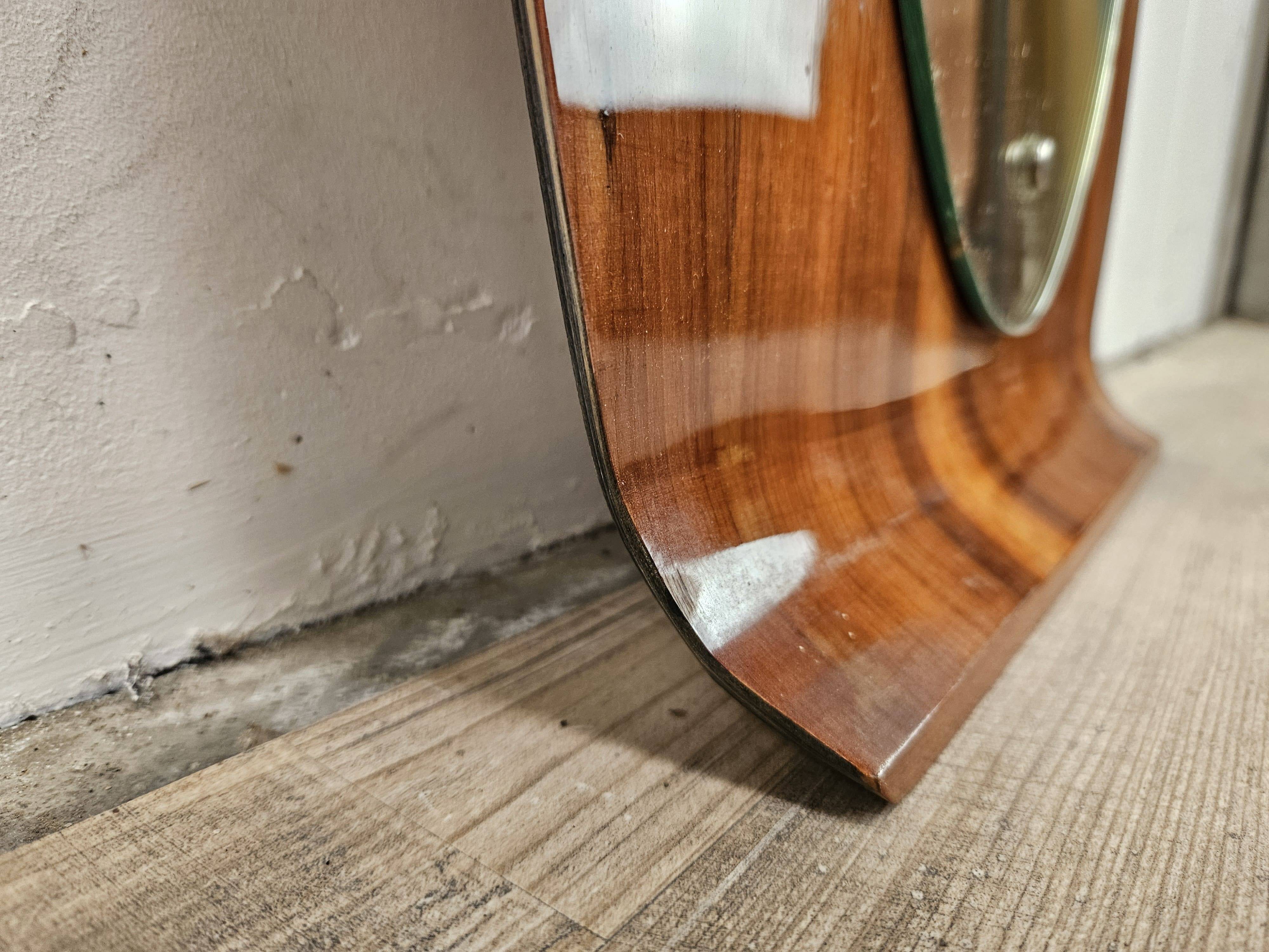 Curved plywood wall mirror by Campo e Graffi, 1960s