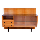 Armoire-bibliothèque vitrée vintage par Mojmír Požár, Tchécoslovaquie, 1960
