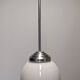 Suspension boule XL Art déco en opaline blanche vers 1920