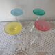 4 colored champagne glasses