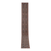 Tapis de couloir turc vintage 63x633 cm
