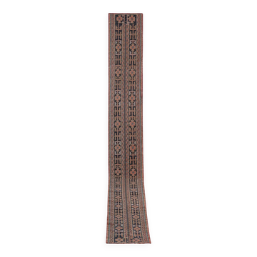 Vintage Turkish hallway rug 63x633 cm