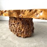 "Free-form" coffee table in solid elm.