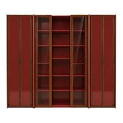 Mid-Century Afra & Tobia Scarpa Italian Red Lacquer 1960s Modular Wall Unit