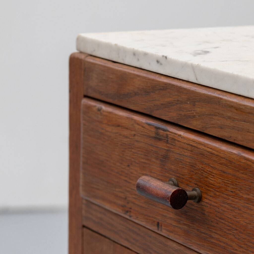 Dutch Art Deco Marble Bedside Table 1920s