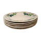 6 plates strawberry service by George Sand Creil and Montereau