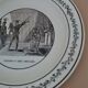 Earthenware plate Montereau 1825 hollow mark Mau N°8 François 1st knight
