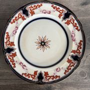 Antique plate in earthenware - English Imari style