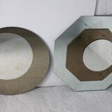 Pair of "kinetic" mirrors, France, circa 1970