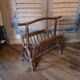 Vintage rattan magazine rack