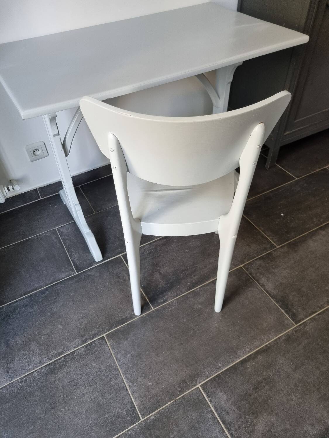 Bistro desk, occasional desk or art deco desk and chair