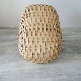 Old wicker basket / woven light leaves