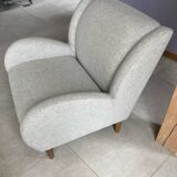 Light Gray Wool Armchair