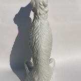 95 cm terracotta glazed Borzoi or Russian Afghan wolfhound, Austria 1960s.