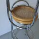2 tubular chrome and cane bar stools | 1970s