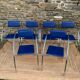 Paire de chaises bleues