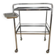 1970 chrome and smoked glass service, professional furniture, industrial style