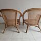 Pair of vintage rattan and cane armchairs – 1960s/70s
