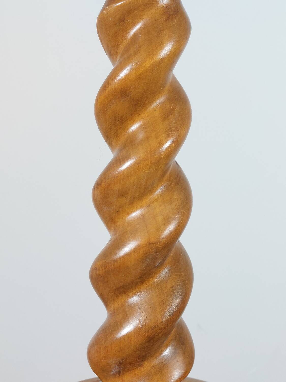 Vintage turned wooden spiral flower support