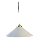 Antique vintage opaline conical pendant light