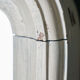 Wooden mirror Early twentieth Creamy white patina Original background