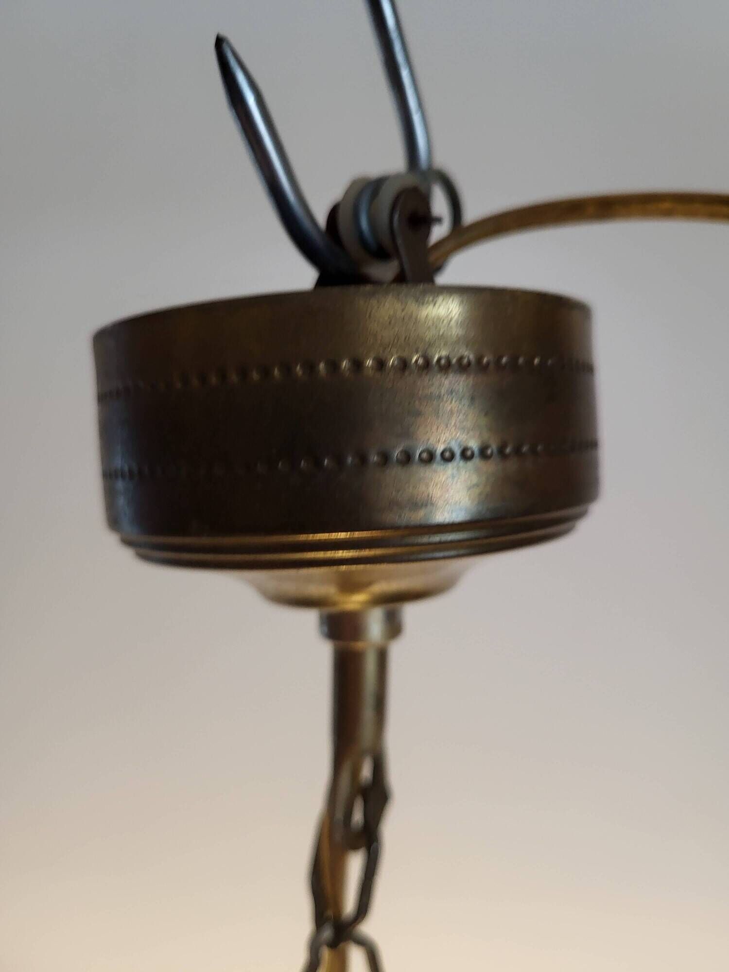 Lampe à main art déco en glaçure d’uranium; symmetrisch gelijnd, Belgique