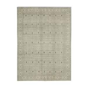 Tapis oriental vintage noué à la main 277 cm x 370 cm tapis en laine beige