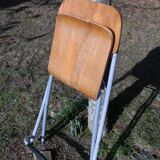 Vintage folding industrial workshop chair