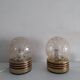 Pair of golden bedside lamps